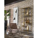 Sia 23.5 X 13 inch Brass / White End Table
